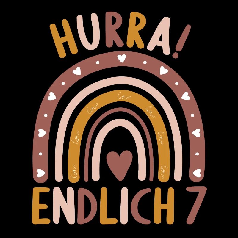 7 Jahre Rainbow Regenbogen 7. Geburtstag