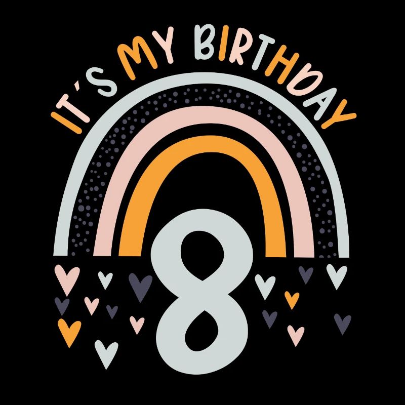 8 years Rainbow Rainbow 8th birthday