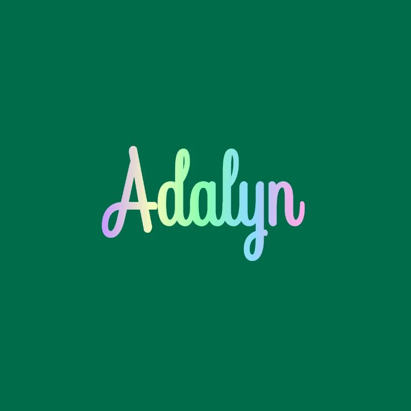 ADALYN Rainbow Minimalist Cursive