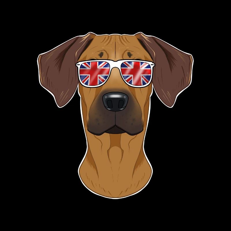 Rhodesian Ridgeback UK Sunglasses I Deutsch Flag