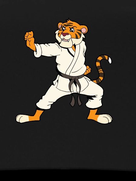 Comic Tiger does karate