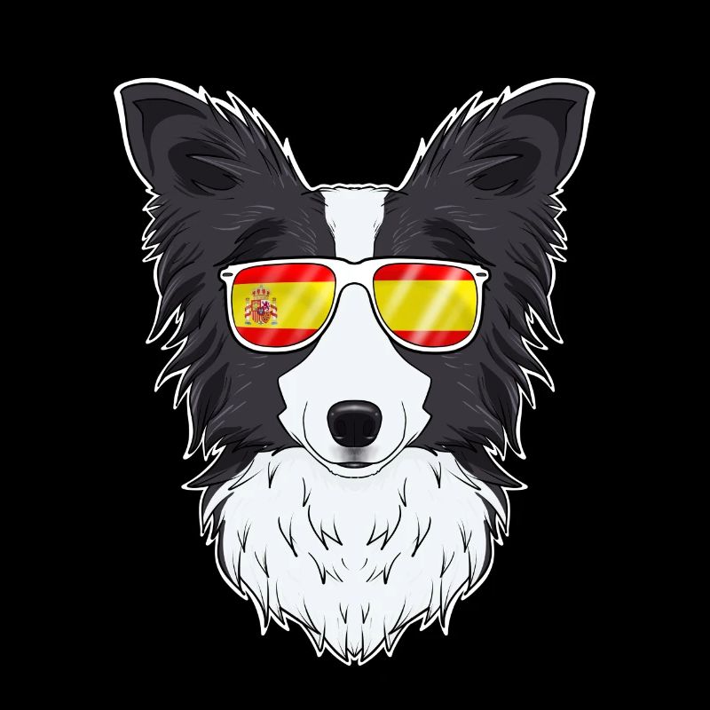 Border Collie I Spain Sunglasses I Spanish Flag