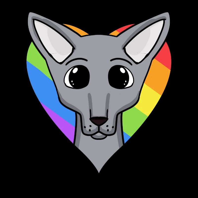 LGBT Cat Sphynx Rainbow
