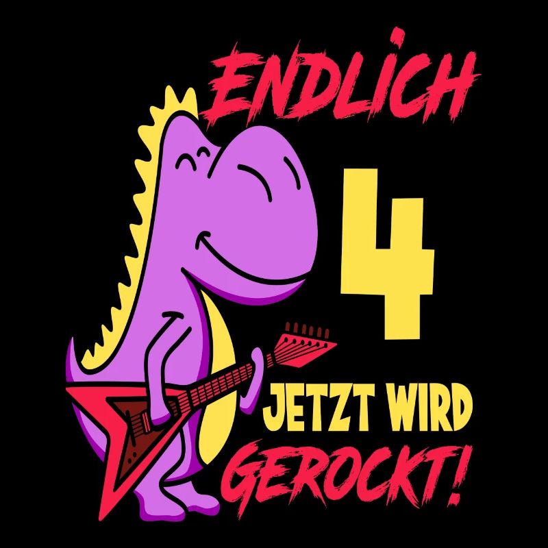 Dinosaurier 9. Geburtstag Gitarre Mädchen Geschenk
