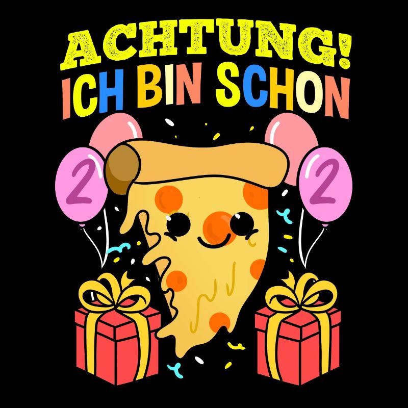 Achtung Ich Bin Schon 2 Geburtstag Pizza