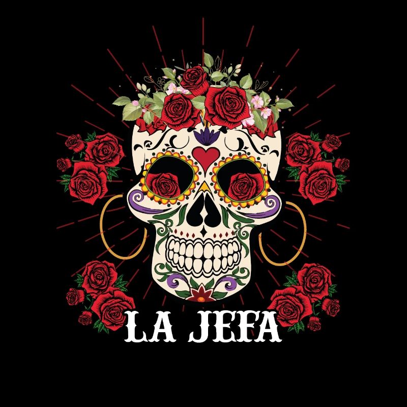 Sugar Skull La Jefa Dia De Los Muertos