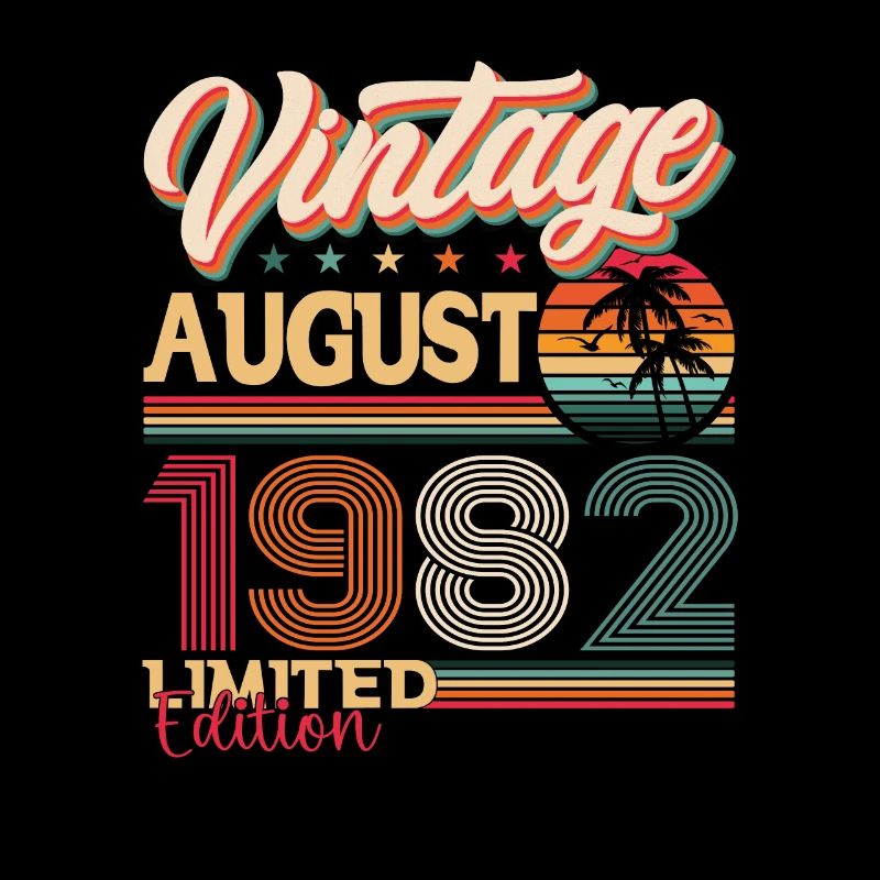 Vintage 1982 Août 40th Birthday Gift Fun