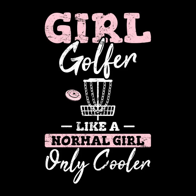 Fille golfeuse comme une fille normale Seul le disque plus cool go
