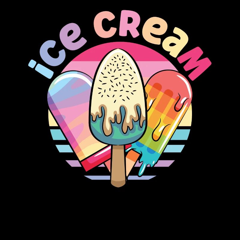 Ice Cream Cone Popsicle Retro Ice