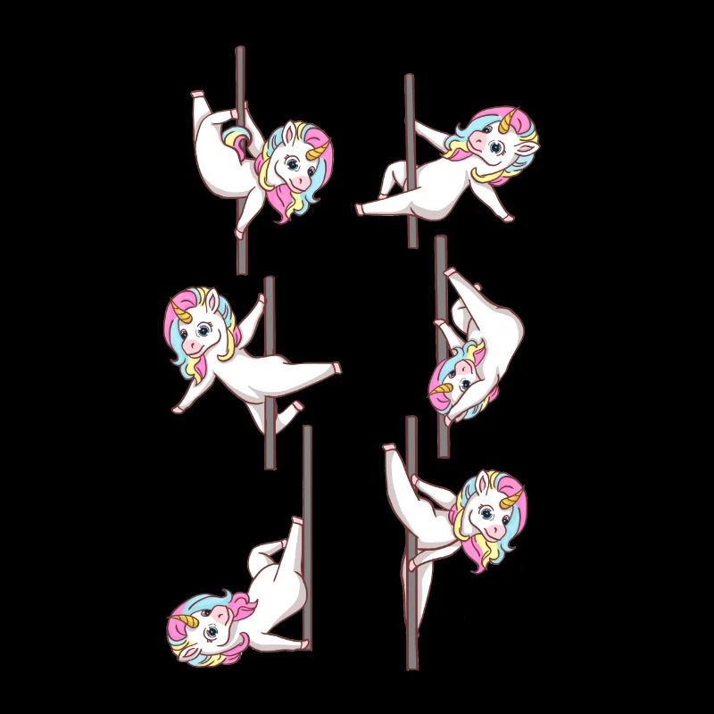 Cute Unicorns Pole Dancing Funny Pole Dance Lover