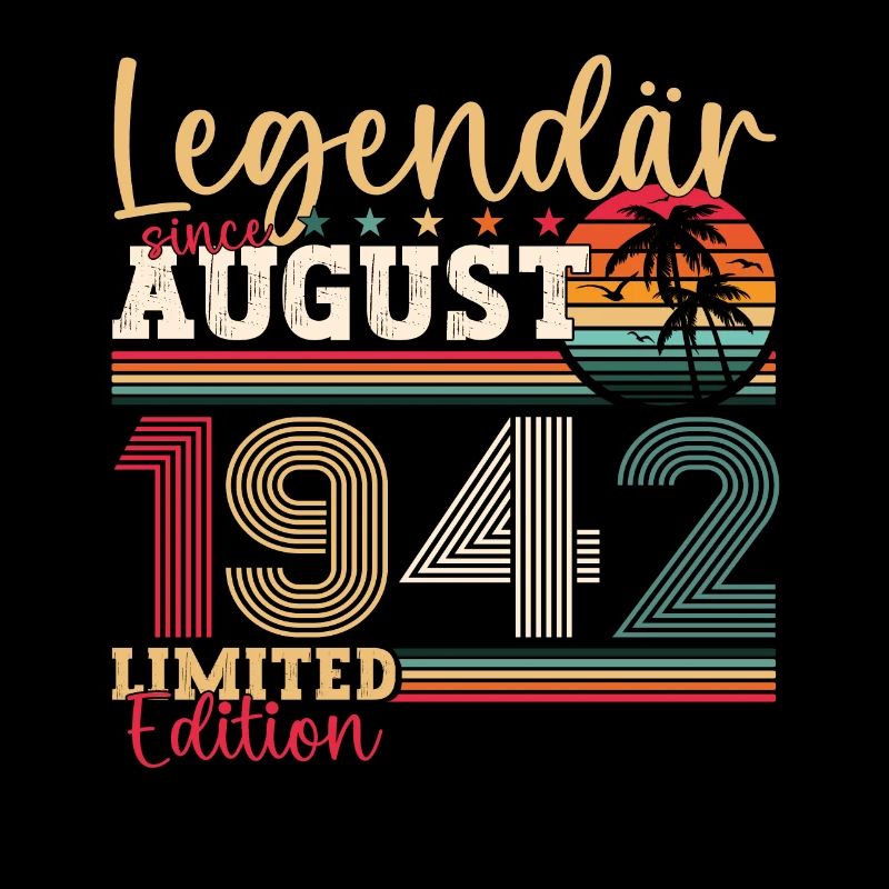 Legendär August 1942 80. Geburtstag Geschenk Fun