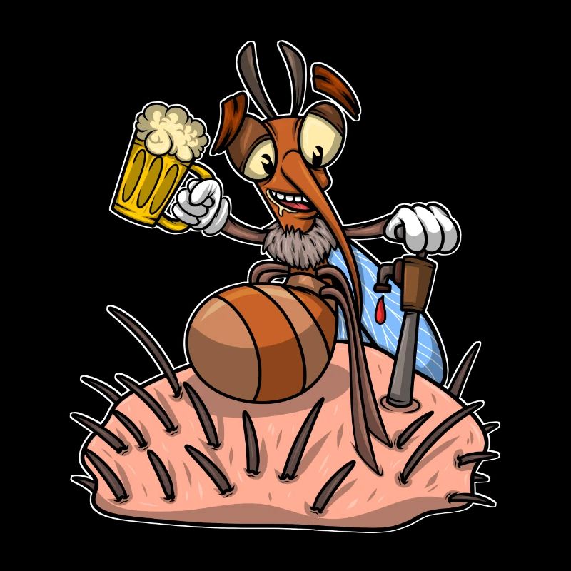 Insect Mosquito Drinking Beer Mosquitoes