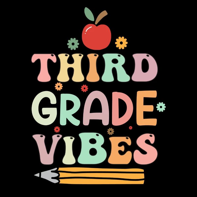 Third Grade Vibes 3rd Grade Retro Back To School