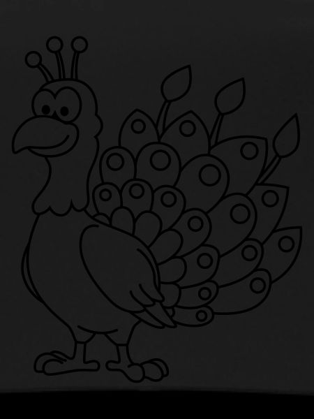 Peacock Comic Animal