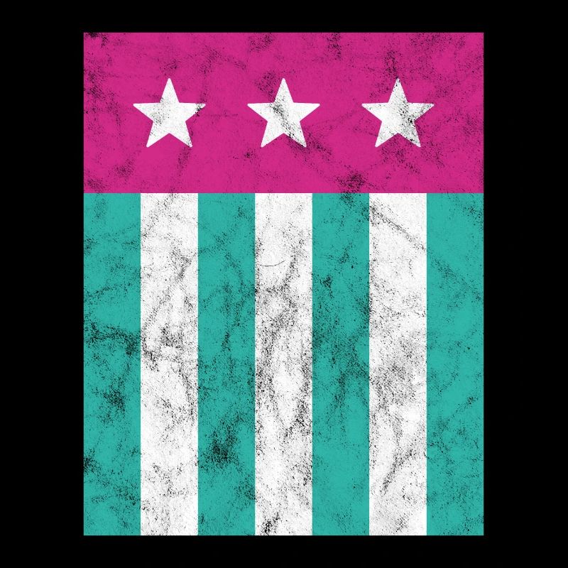 Étoiles et rayures Drapeau Rose Vert