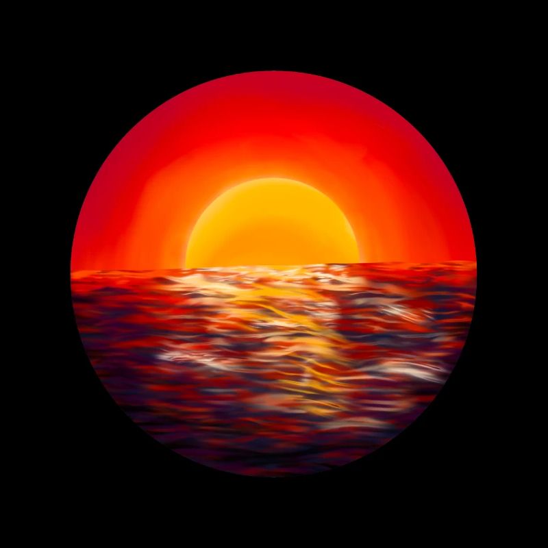 Coucher de soleil sur la mer