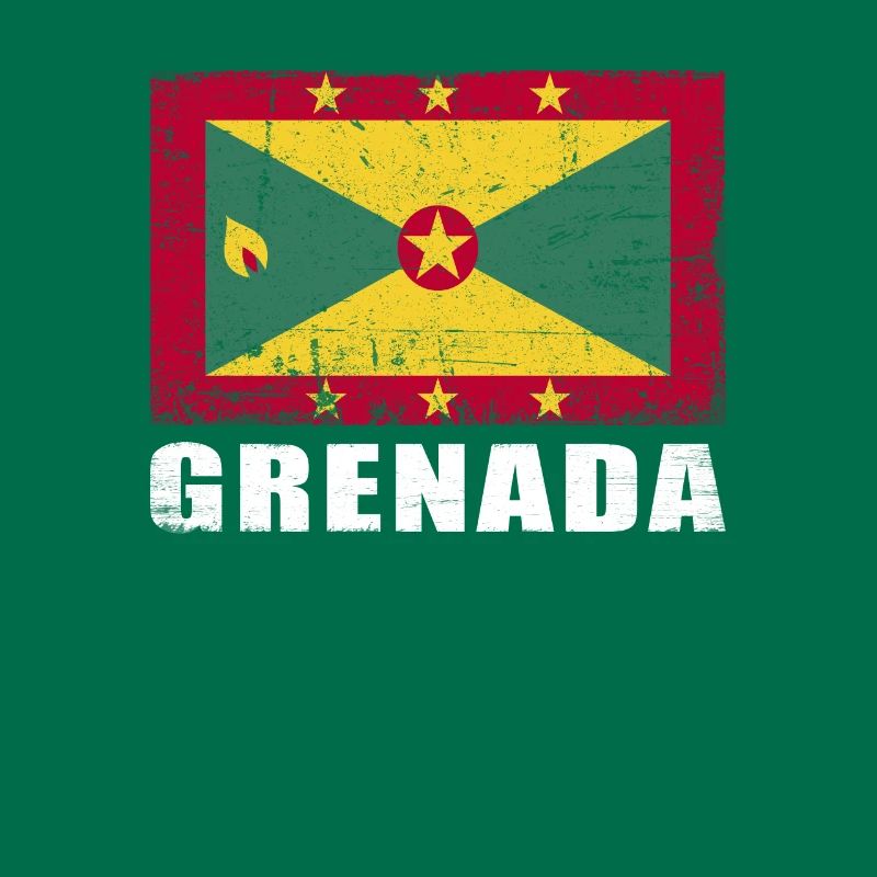Drapeau de la Grenade Grunge Drapeau de la Grenade