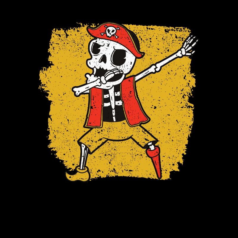 Halloween Dabbing Pirate Skeleton Funny Dab Dance