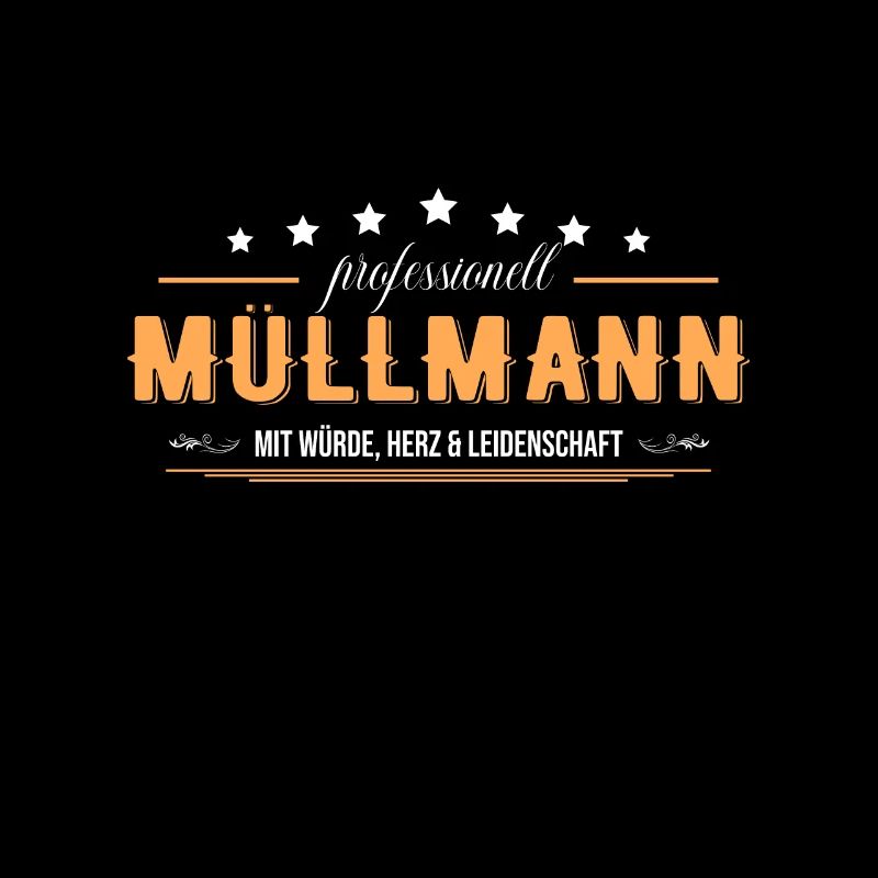 Müllmann mit Leidenschaft Müllwerker