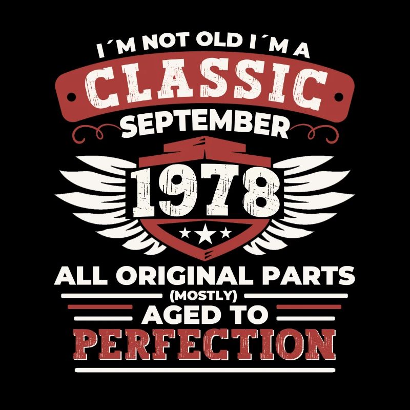 Born in 1978 Birthday Gift Men September