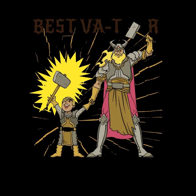 Vatertag Vathor Vater Papa und Sohn Papi Dad Daddy