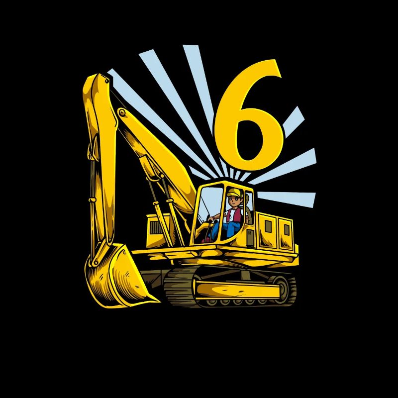 Ich bin 6 - Bagger Geburtstag 6 Jahre