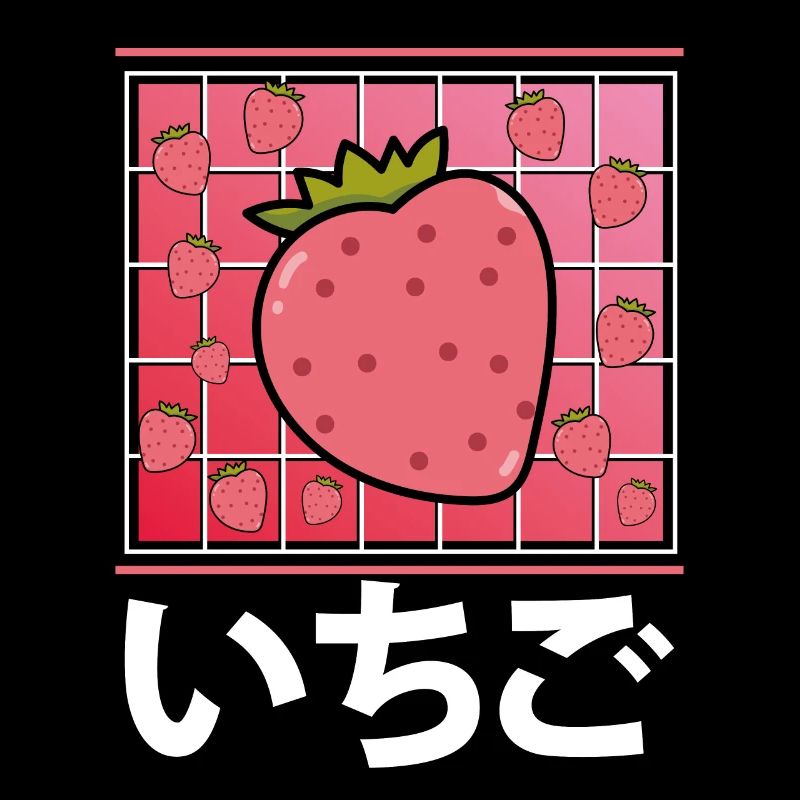 Nette Kawaii Frische Erdbeere