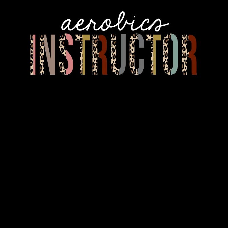 Cadeau drôle d'instructeur d'aérobic imprimé léopard