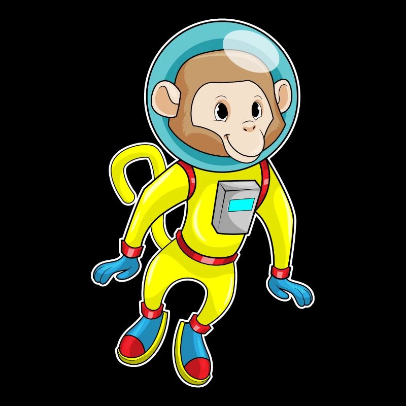 Affe als Astronaut