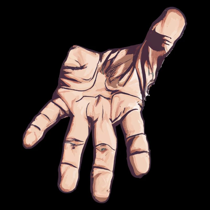 reaching hand, vector art