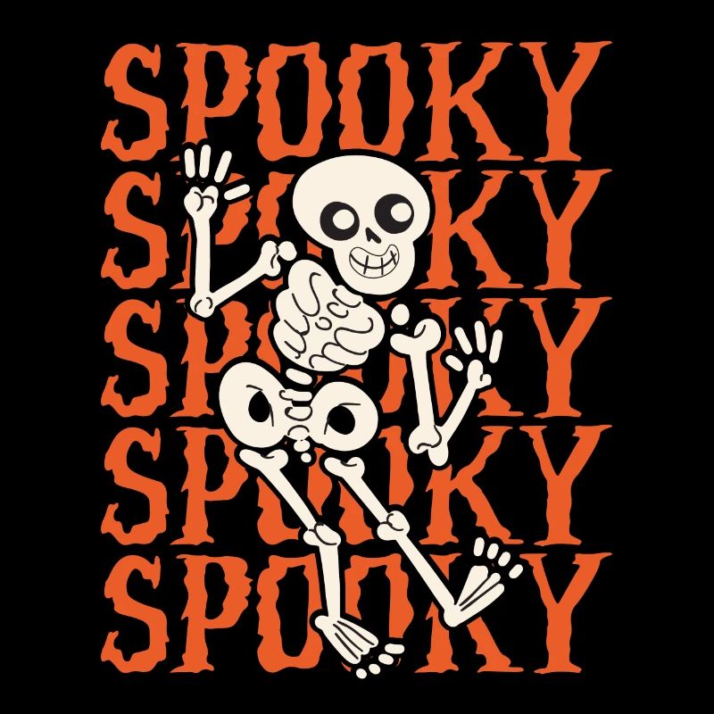 Spooky Skeleton On Halloween
