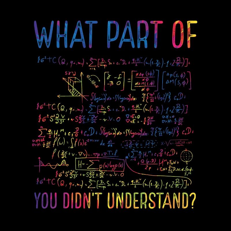 Drôle de formule mathématique en coloré