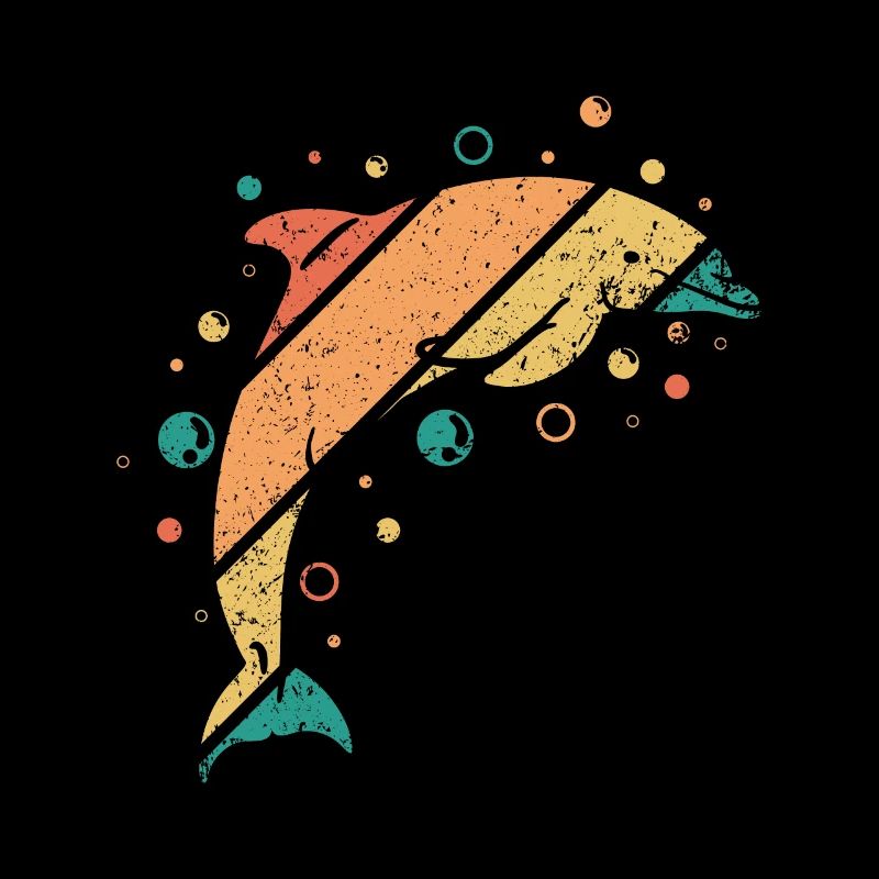 Retro Vintage dolphin