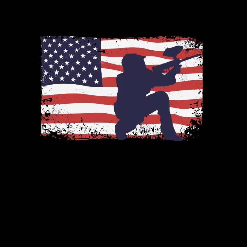 Drapeau américain Paintball