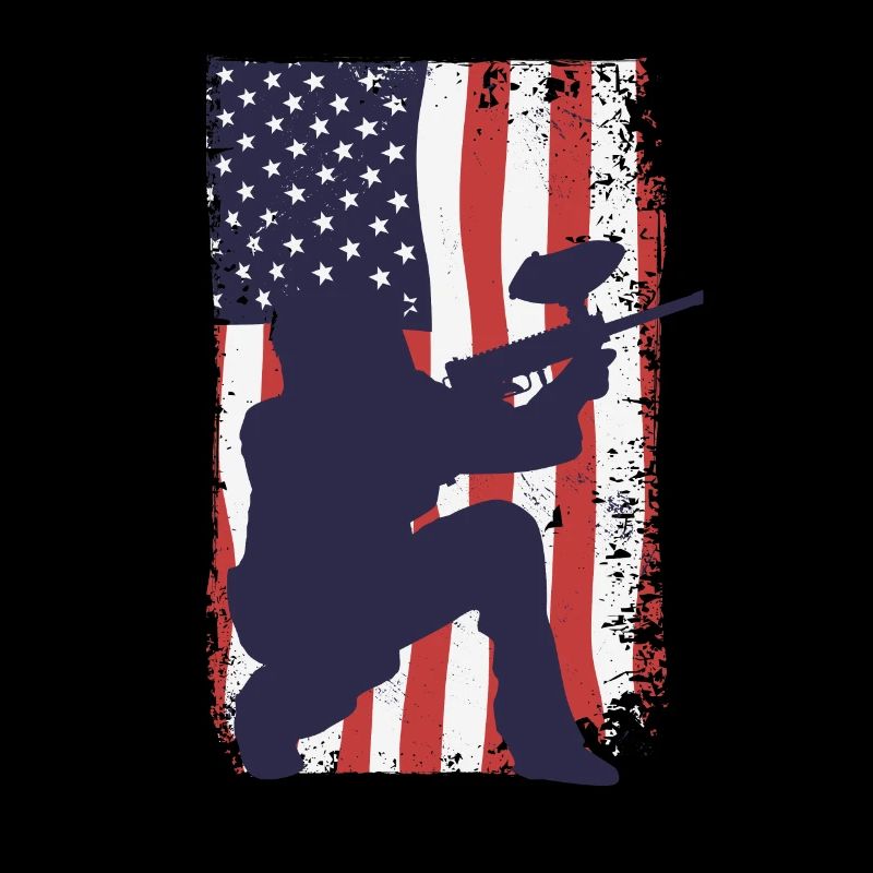 Drapeau américain Paintball