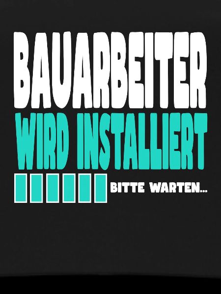 Bauarbeiter wird installiert