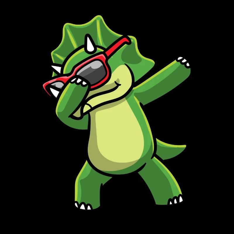 Tanzender Triceratops Dinosaurier Mit Sonnenbrille