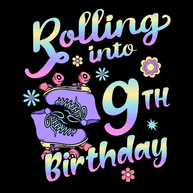 Rolling Into 9th Birthday Quad Skater
