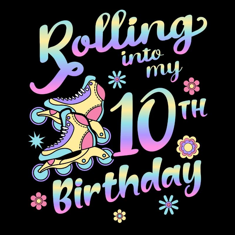 Rolling Into My 10th Birthday Roller Skater