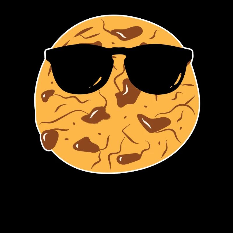 Biscuits au chocolat avec lunettes de soleil