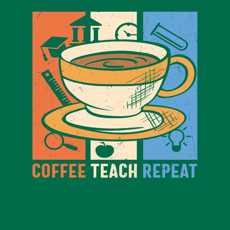 Café Enseigner Répéter le café et citations des enseignants