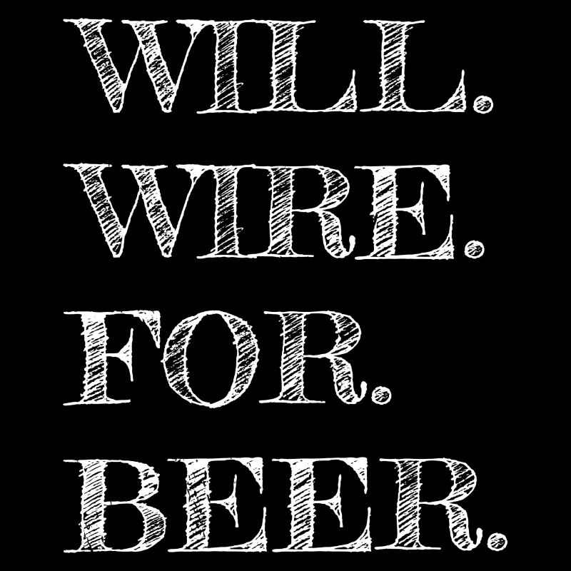electrician apprentice bear beer top joke job