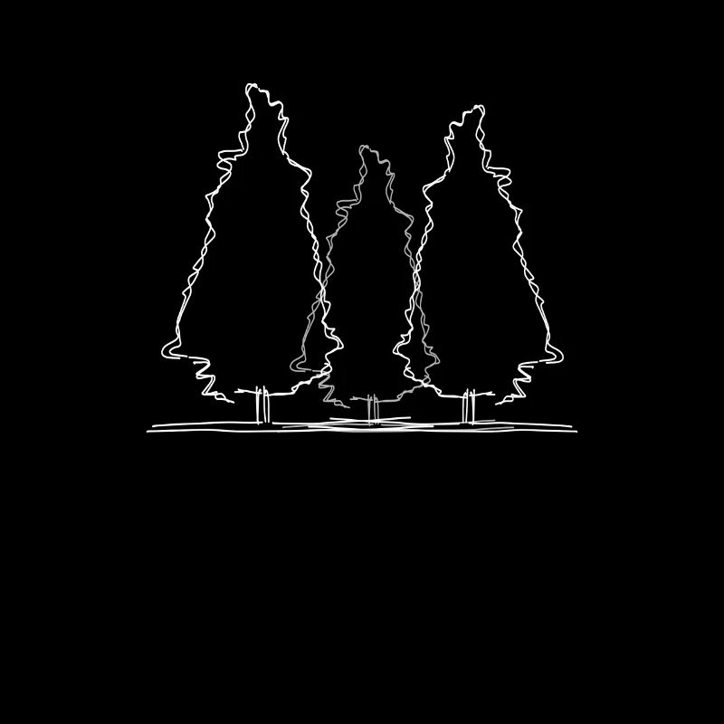 Forêt arborescente Lineart