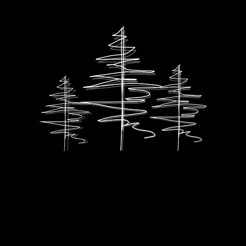 Forêt arborescente Lineart