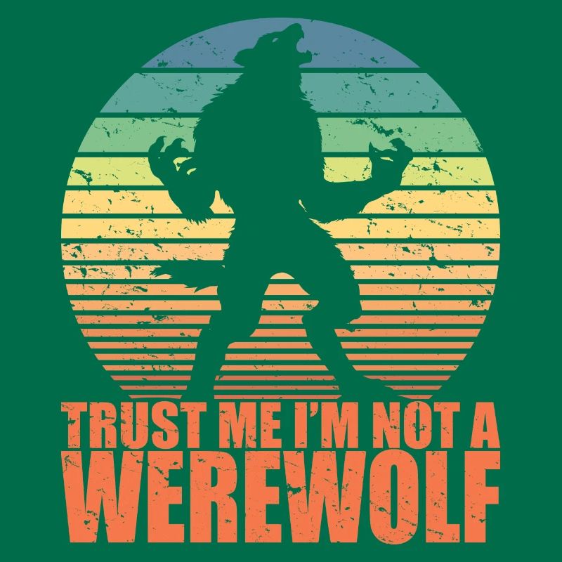 Spaß Scary Werwolf Retro Halloween Süßes oder Saures