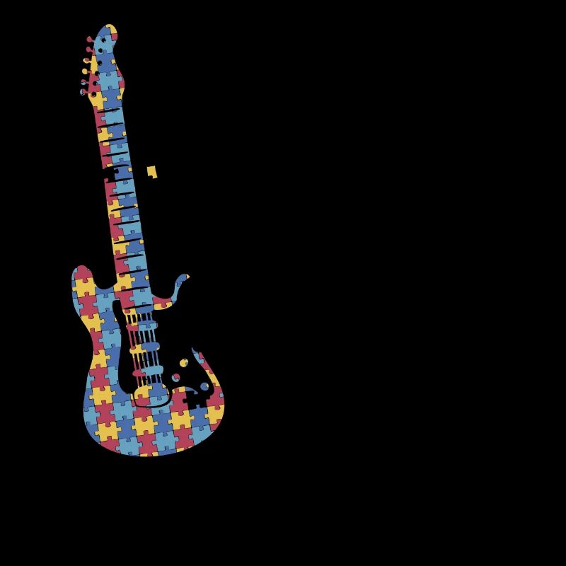 Gitarrre Autismus Rockmusik Puzzle Autist