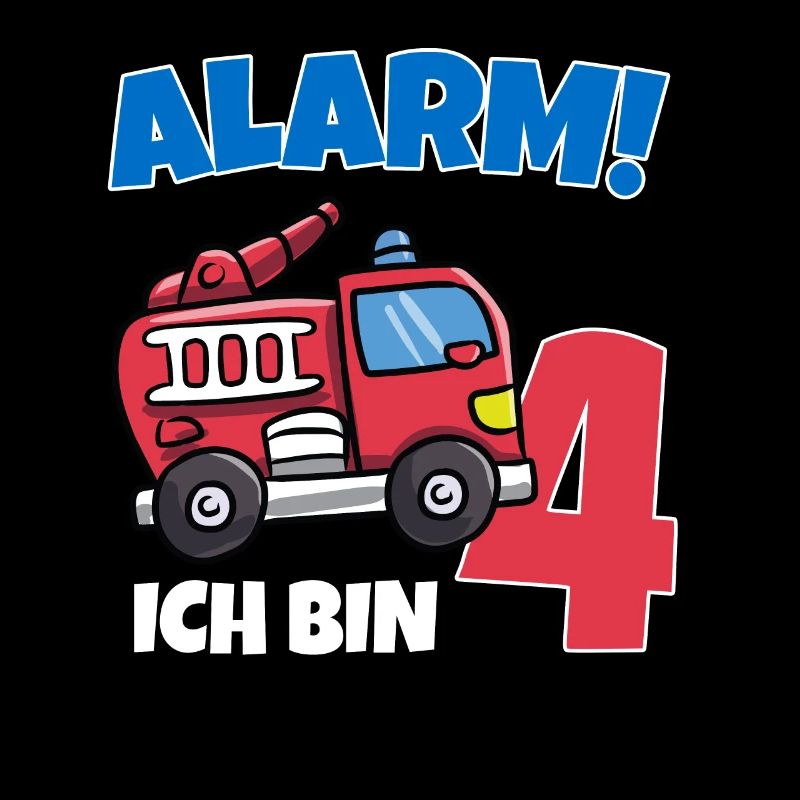 Geburtstagsshirt 4 Jahre Feuerwehr Geschenke