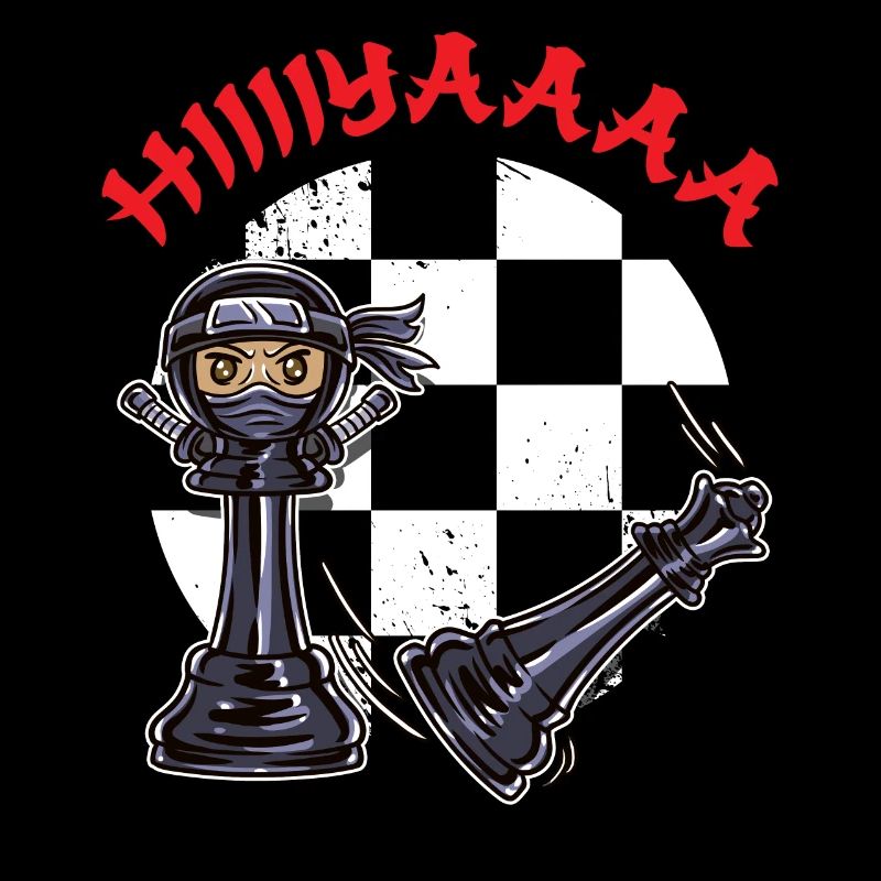 Ninja Schach Schachspieler Schachbrett