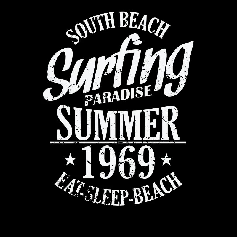 South Beach Surfing Paradise Été 1969 Surf