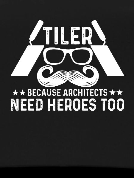 Tiler with mustache